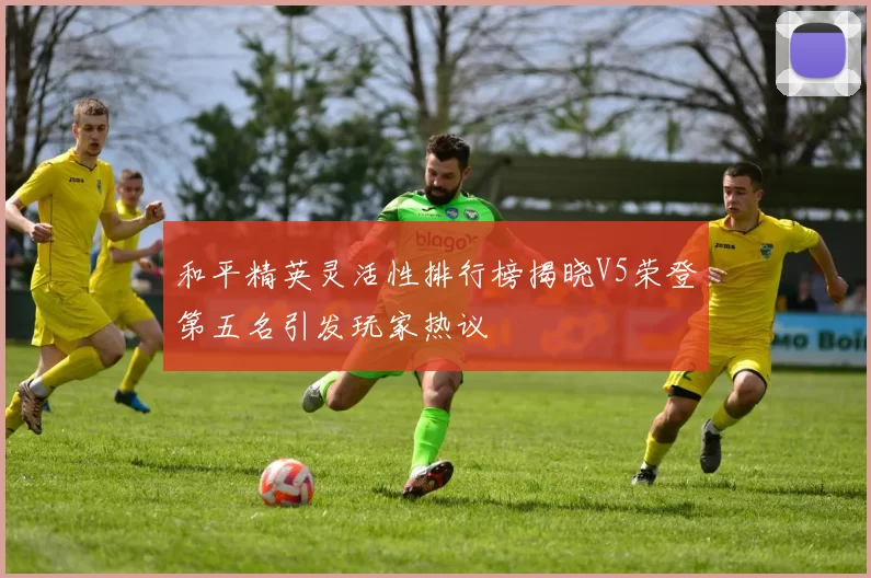 和平精英灵活性排行榜揭晓V5荣登第五名引发玩家热议